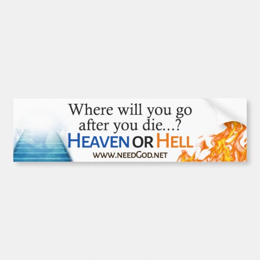 Heaven of Hell Car Decal Bumpersticker (Voorkant)
