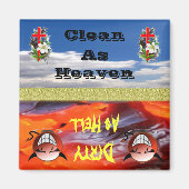 Heaven of Hell Clean of Vuile Vaatwasser Magneet (Voorkant)