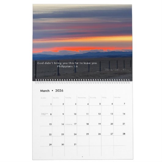 Heaven on Earth Calendar met Scripts Kalender (Mar 2026)