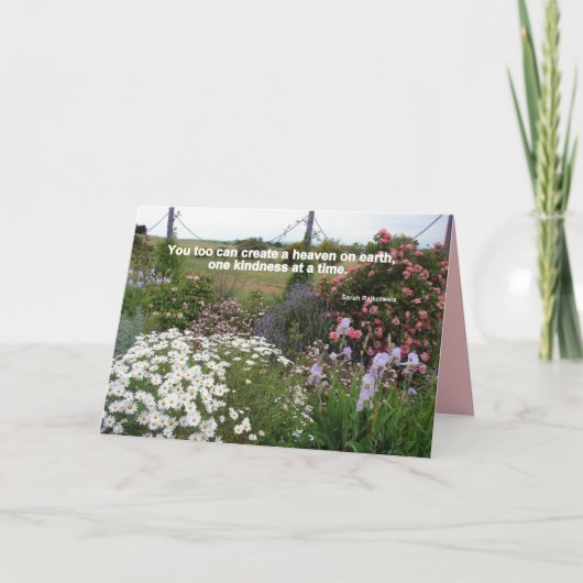 Heaven On Earth Kindness Garden Dankkaart Kaart (Voorkant)
