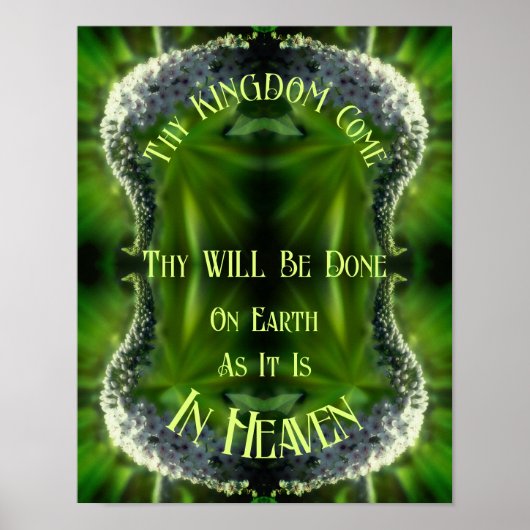 Heaven on Earth Wildflower Abstract Inspirerend Poster (Voorkant)
