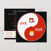 Heaven or Hell Bachelorette Party Invitation Kaart (Voorkant / Achterkant)