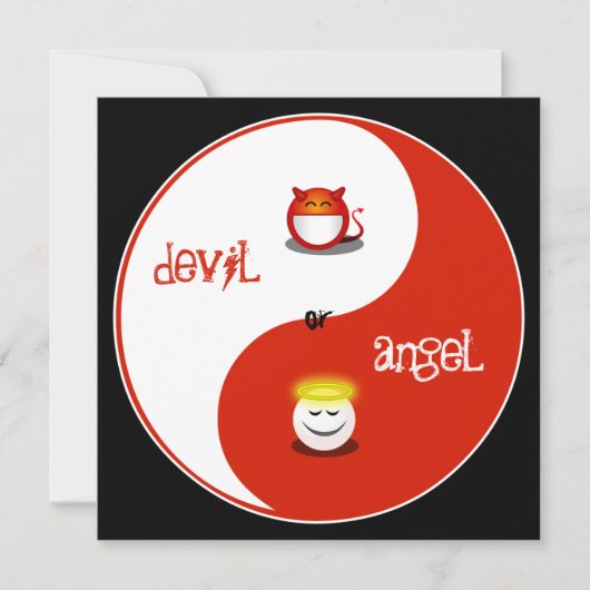 Heaven or Hell Bachelorette Party Invitation Kaart (Voorkant)