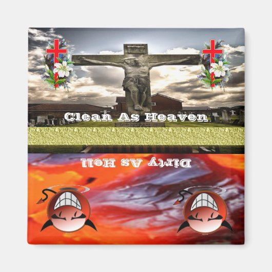 Heaven or Hell Clean of Dirty Dishwasher Magnet 2 (Voorkant)