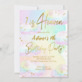 Heaven pastel regenboogwolken verjaardag kaart (Voorkant)