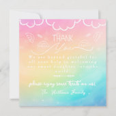 Heaven Rainbow baby Labor  Delivery NICU Hospital  Bedankkaart (Voorkant)