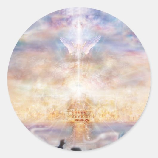 Heaven Ronde Sticker (Voorkant)