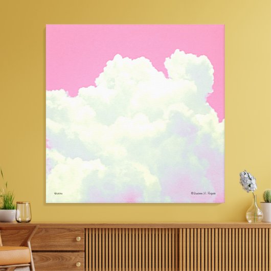 Heaven - Roze wolken - Verspreide canvas druk (Insitu (Woonkamer))