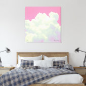 Heaven - Roze wolken - Verspreide canvas druk (Insitu (Slaapkamer))