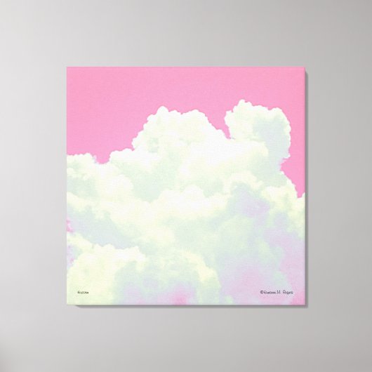 Heaven - Roze wolken - Verspreide canvas druk (Voorkant)