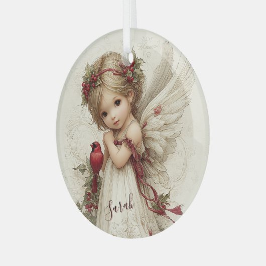 Heaven’s Touch Among the Berries Glas Ornament (Voorkant links)