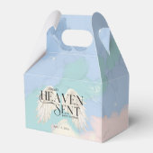 Heaven Send Angel Wings Pastel Baby shower Bedankdoosjes (Voorkant Zijde)