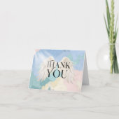 Heaven Send Angel Wings Pastel Baby shower Bedankkaart (Voorkant)