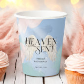Heaven Send Angel Wings Pastel Baby shower Papieren Bekers