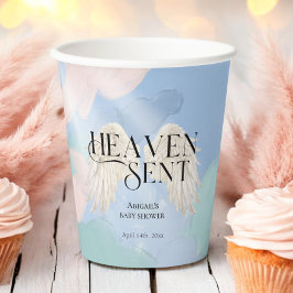 Heaven Send Angel Wings Pastel Baby shower Papieren Bekers