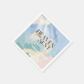 Heaven Send Angel Wings Pastel Baby shower Servet (Hoek)