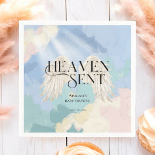 Heaven Send Angel Wings Pastel Baby shower Servet