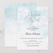 Heaven Send Baby shower (Boy) Kaart (Voorkant / Achterkant)