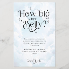 Heaven Send Baby shower Game Hoe groot is haar bui