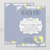 Heaven Send Baby shower Invitation Kaart (Voorkant / Achterkant)