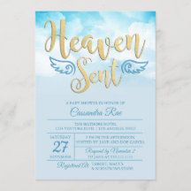 Heaven Send Baby shower Invitation