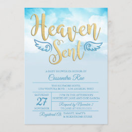 Heaven Send Baby shower Invitation Kaart