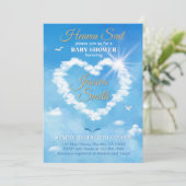 Heaven Send Baby shower Invitation Kaart (Staand voorkant)