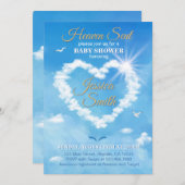 Heaven Send Baby shower Invitation Kaart (Voorkant / Achterkant)