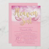 Heaven Send Baby shower Invitation Kaart (Voorkant / Achterkant)