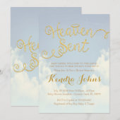 Heaven Send Baby shower Kaart (Voorkant / Achterkant)