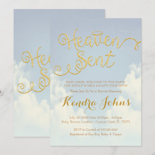 Heaven Send Baby shower Kaart