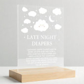 Heaven Send Baby shower Late Night Luiers Game Acryl Bord