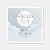 Heaven Send Blue Clouds Baby shower Servet (Voorkant)