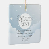 Heaven Send Blue Clouds Baby's 1st Christmas beroe Keramisch Ornament (Rechts)