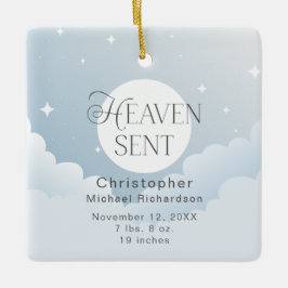 Heaven Send Blue Clouds Baby's 1st Christmas beroe Keramisch Ornament