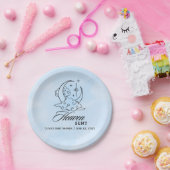 Heaven Send Blue Moon Stars Baby shower Papieren Bordje (Feest)
