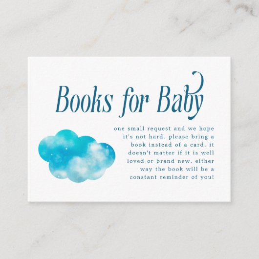 Heaven Send Boy Baby shower Boek Aanvraag Informatiekaartje (Voorkant)