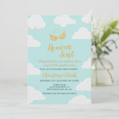 Heaven Send Boy Baby shower Kaart (Staand voorkant)