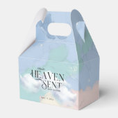 Heaven Send Elegant Pastel Baby shower Bedankdoosjes (Voorkant Zijde)