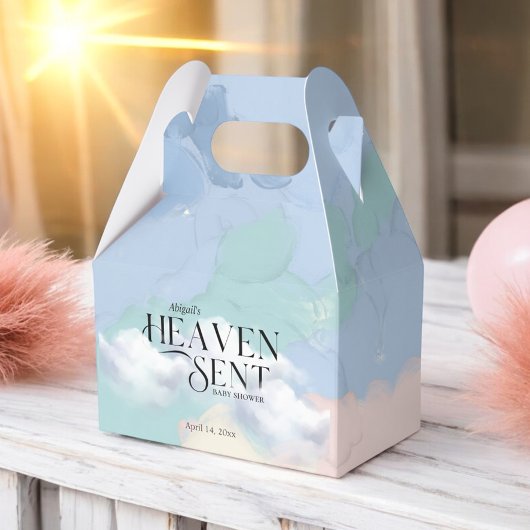 Heaven Send Elegant Pastel Baby shower Bedankdoosjes