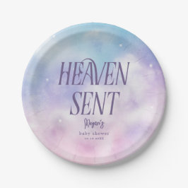 Heaven Send Girl Baby shower Papieren Bordje