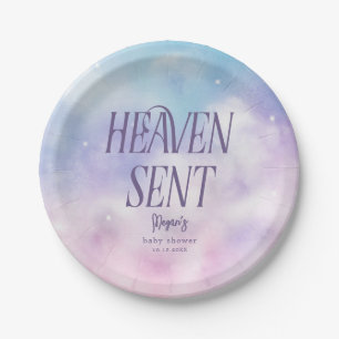 Heaven Send Girl Baby shower Papieren Bordje