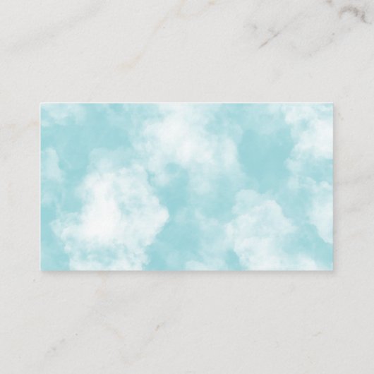 Heaven Send Luier Raffle Ticket | Blauw Informatiekaartje (Achterkant)