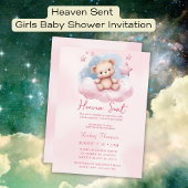 Heaven Send Pink Beer Baby shower Kaart