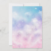 Heaven Send Pink Sky Baby shower Invitation Kaart (Achterkant)