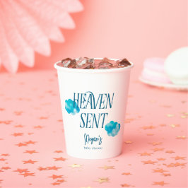 Heaven Send Religious Boy Baby shower Papieren Bekers