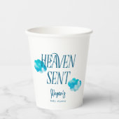 Heaven Send Religious Boy Baby shower Papieren Bekers (Voorkant)