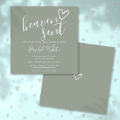 Heaven Send Sage Green Genderneutraal Baby shower Kaart