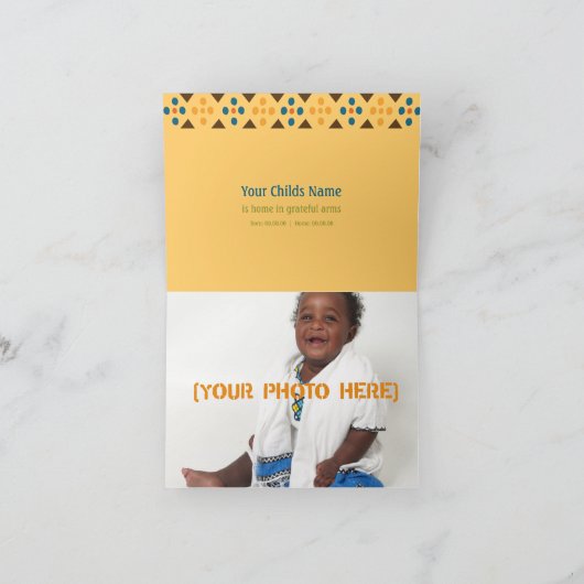 Heaven Send via Ethiopia - Aankondiging Kaarten (Binnen)