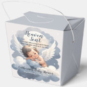 Heaven Sent Angel Baby in Clouds Baby shower Bedankdoosjes (Achterkant)